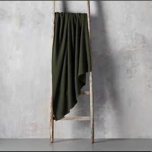 Arhaus waffle blanket forest green 50x60”